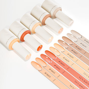 Neutral Poetry- 5 Colors Gel Polish Set (With Nail Tips)